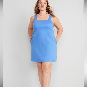Old Navy Sleeveless Ponte-Knit Mini Dress for Women Blue